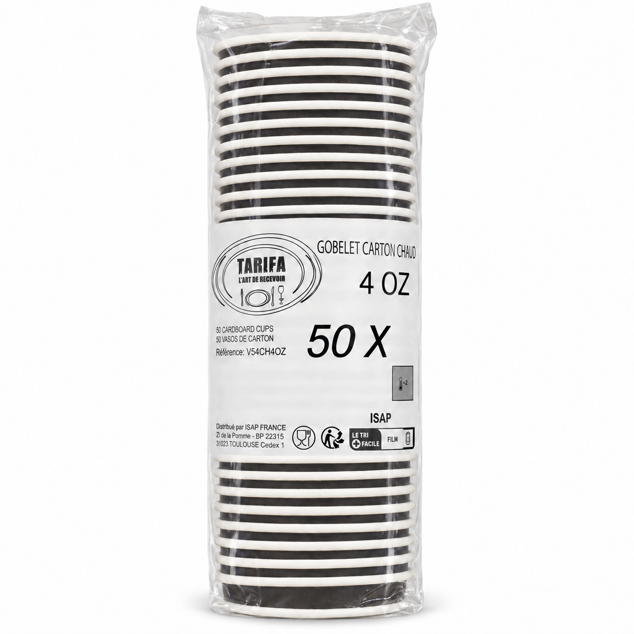 Gobelets en carton 12 cl (4 oz) – Lot de 50 — 50 gobelets · 12 cl (4 oz)